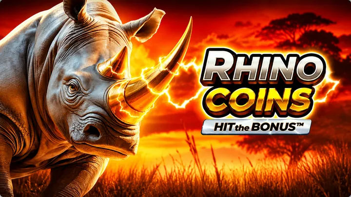 Rhino Coins free slot game artwork